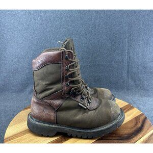 Vtg Wolverine Mens Sz 7 Gore-tex Waterproof Leather Brown Green Distressed Boots